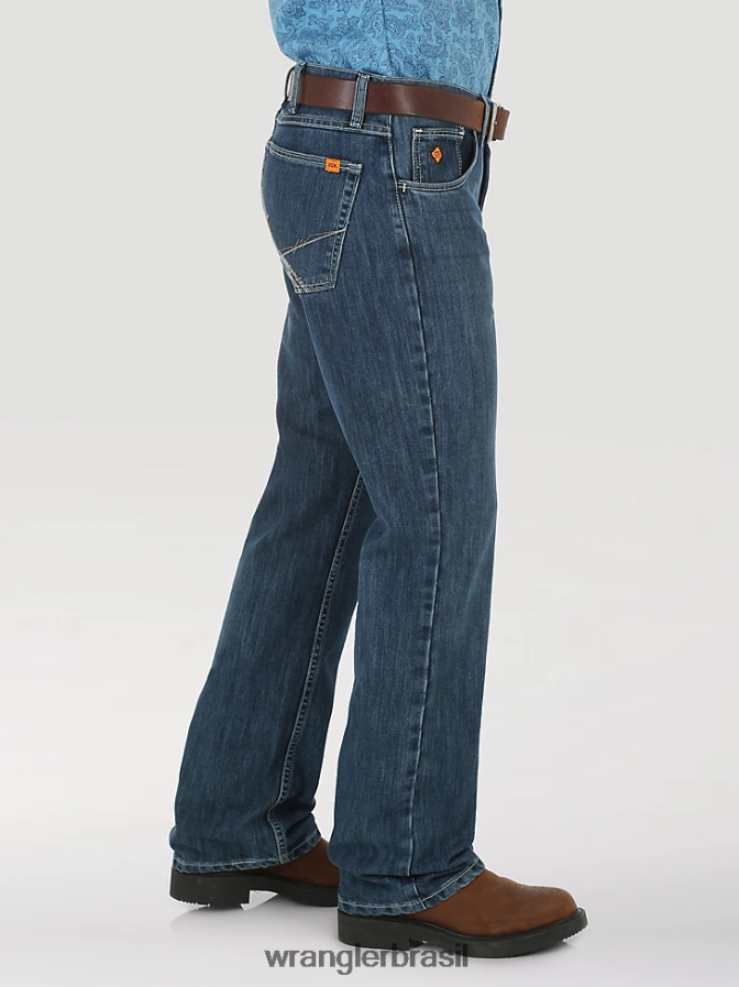 Wrangler Calça jeans vintage resistente a chamas 20x fr pedra intermediária (10fr42mwm) homens roupas 00LN6N108
