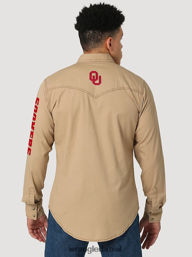 Wrangler Camisa de trabalho jeans ocidental de manga comprida com corte cowboy jeans escuro (ms1041d) homens roupas 00LN6N406