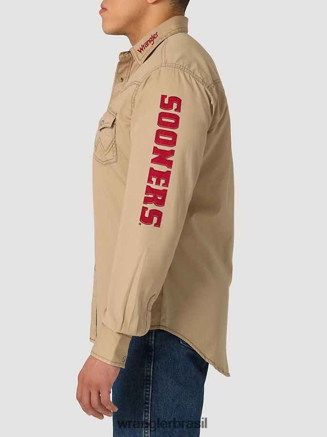 Wrangler Camisa de trabalho jeans ocidental de manga comprida com corte cowboy jeans escuro (ms1041d) homens roupas 00LN6N406