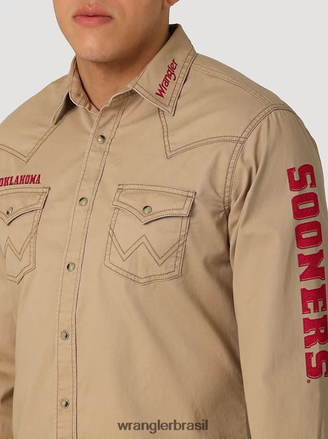 Wrangler Camisa de trabalho jeans ocidental de manga comprida com corte cowboy jeans escuro (ms1041d) homens roupas 00LN6N406