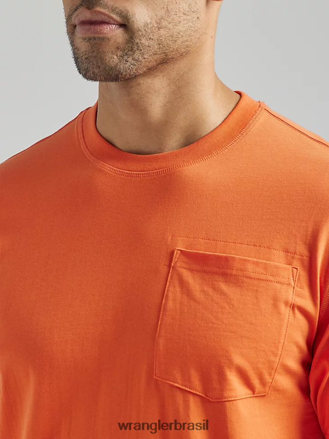 Wrangler Riggs Workwear Camiseta de desempenho de manga curta com 1 bolso cari (112324982) homens roupas 00LN6N283