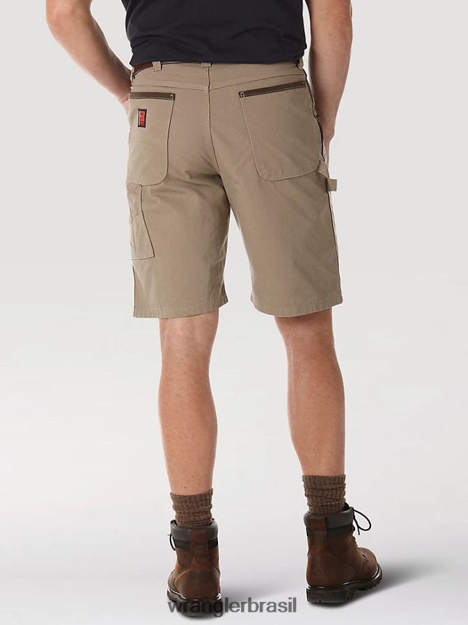 Wrangler Riggs Workwear Carpenter Shorts cáqui escuro (3w320dk) homens roupas 00LN6N544