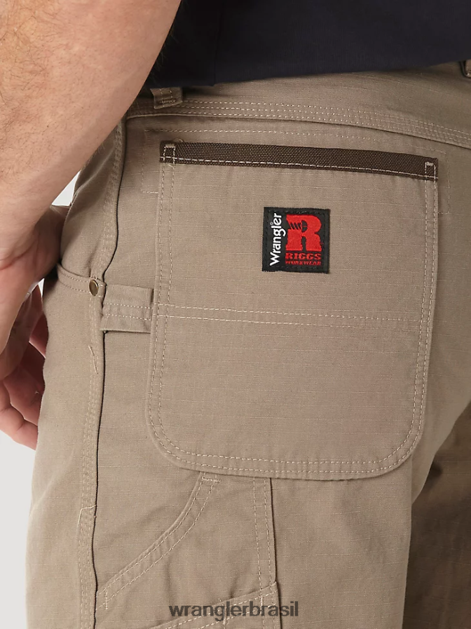 Wrangler Riggs Workwear Carpenter Shorts cáqui escuro (3w320dk) homens roupas 00LN6N544