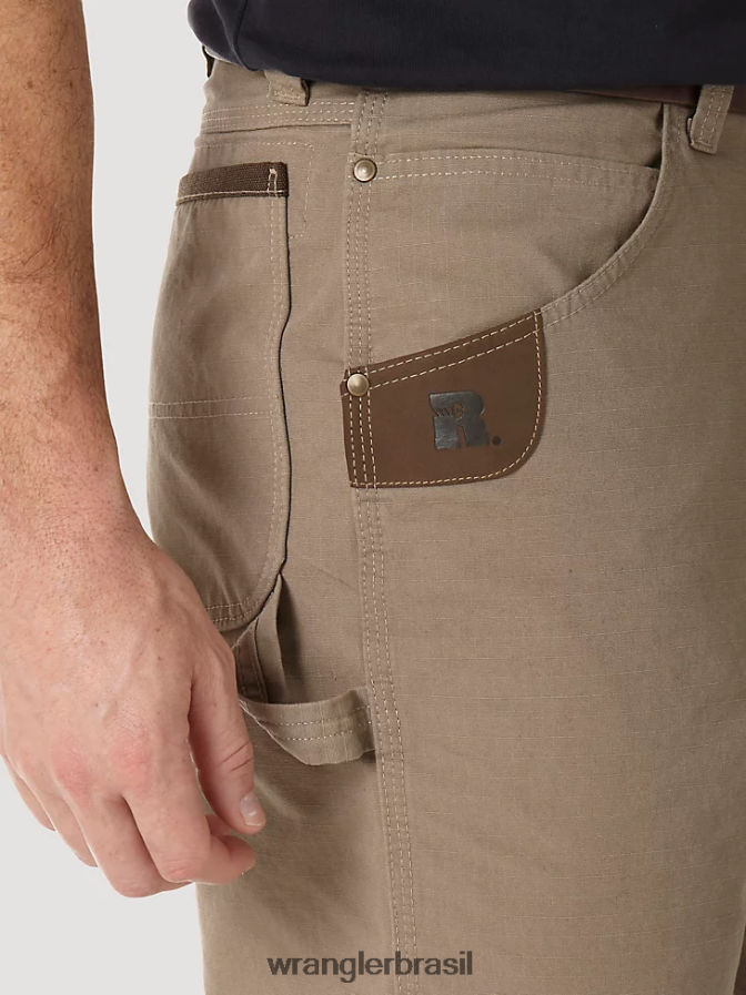 Wrangler Riggs Workwear Carpenter Shorts cáqui escuro (3w320dk) homens roupas 00LN6N544
