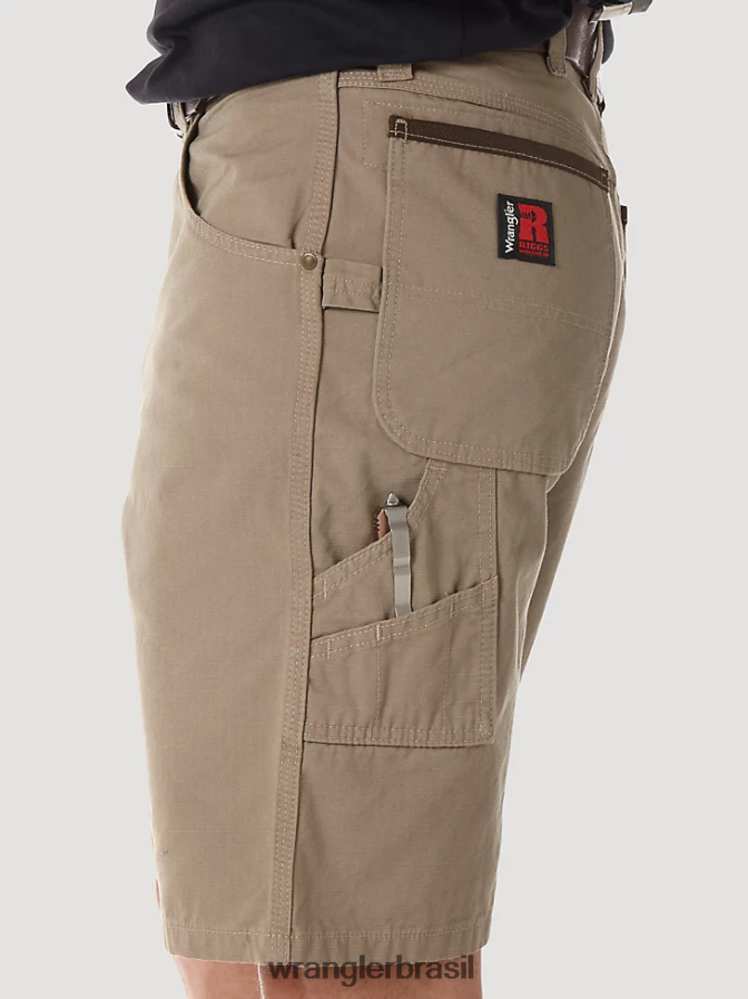 Wrangler Riggs Workwear Carpenter Shorts cáqui escuro (3w320dk) homens roupas 00LN6N544