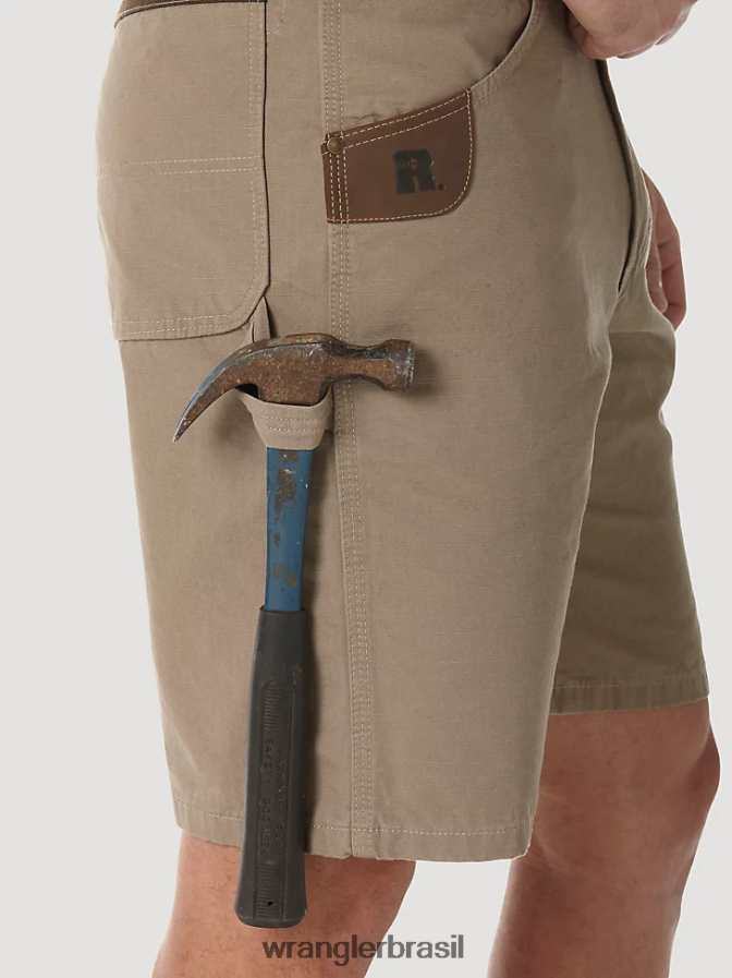 Wrangler Riggs Workwear Carpenter Shorts cáqui escuro (3w320dk) homens roupas 00LN6N544