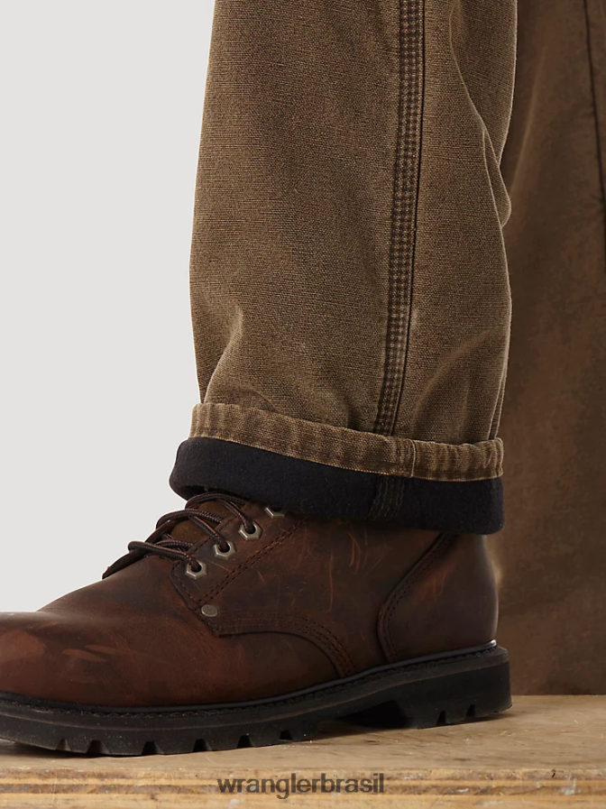 Wrangler Riggs Workwear Jeans com forro acolchoado de cinco bolsos marrom noturno (3w055nb) homens roupas 00LN6N192