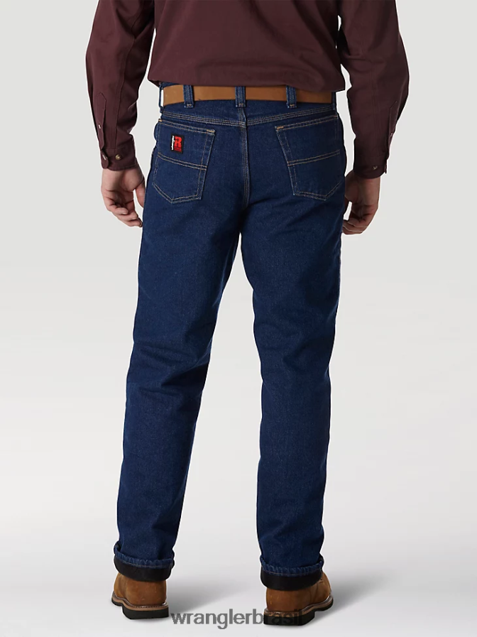 Wrangler Riggs Workwear Jeans com forro acolchoado de cinco bolsos índigo antigo (3w055th) homens roupas 00LN6N191