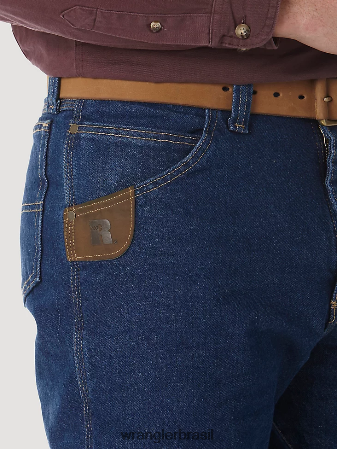 Wrangler Riggs Workwear Jeans com forro acolchoado de cinco bolsos índigo antigo (3w055th) homens roupas 00LN6N191