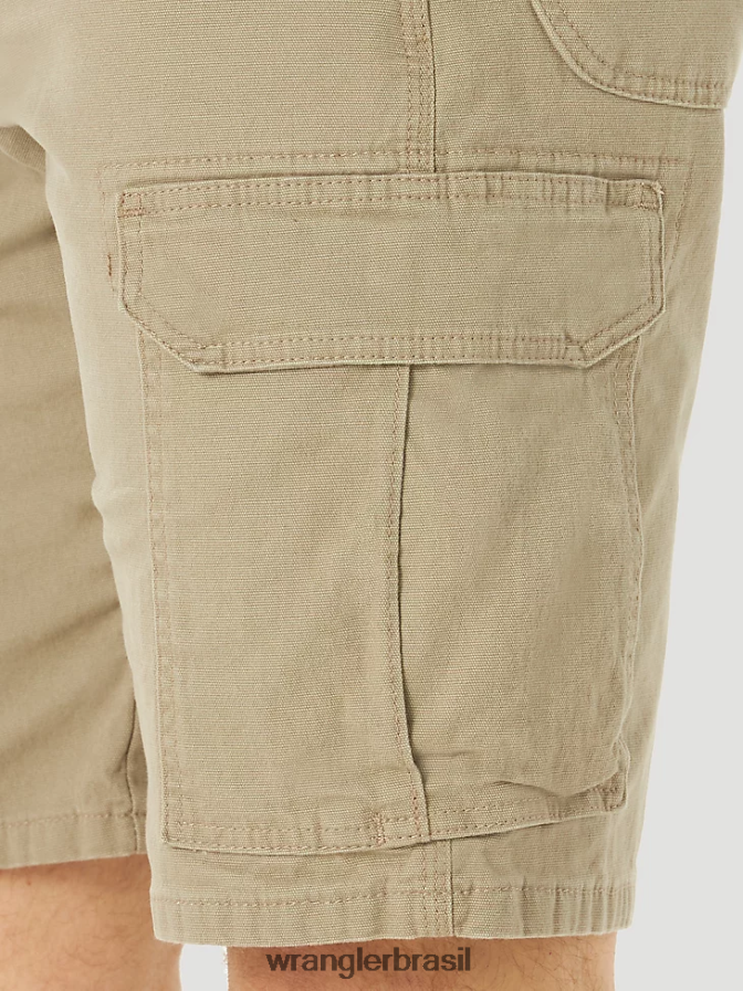 Wrangler Riggs Workwear Stretch Ranger Cargo Curto cáqui escuro (3w362dk) homens roupas 00LN6N536