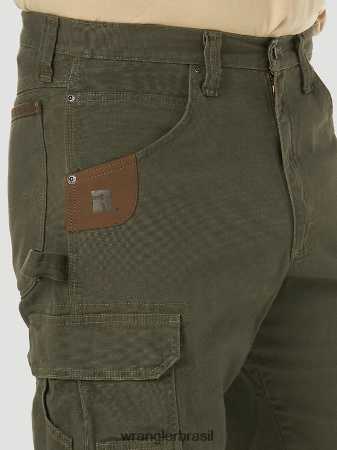Wrangler Riggs Workwear Stretch Ranger Cargo Curto loden (3w362ld) homens roupas 00LN6N537
