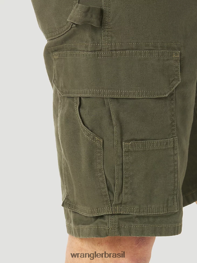 Wrangler Riggs Workwear Stretch Ranger Cargo Curto loden (3w362ld) homens roupas 00LN6N537