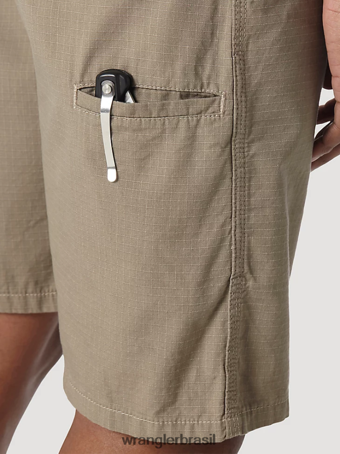Wrangler Riggs Workwear Técnico Short cáqui escuro (3w345dk) homens roupas 00LN6N592