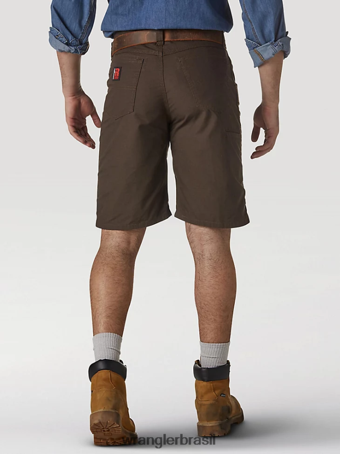 Wrangler Riggs Workwear Técnico Short marrom escuro (3w345db) homens roupas 00LN6N593