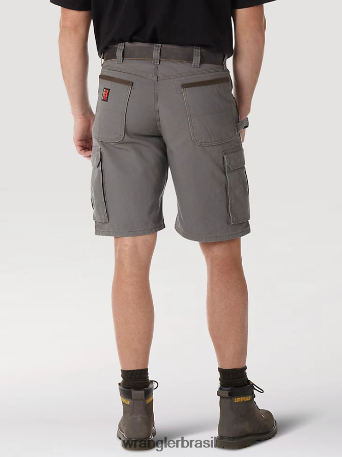 Wrangler Riggs roupa de trabalho ripstop ranger cargo short ardósia (3w360st) homens roupas 00LN6N523