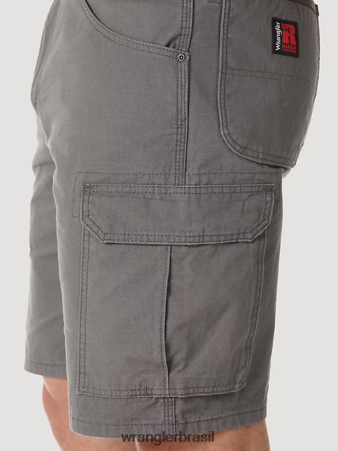 Wrangler Riggs roupa de trabalho ripstop ranger cargo short ardósia (3w360st) homens roupas 00LN6N523