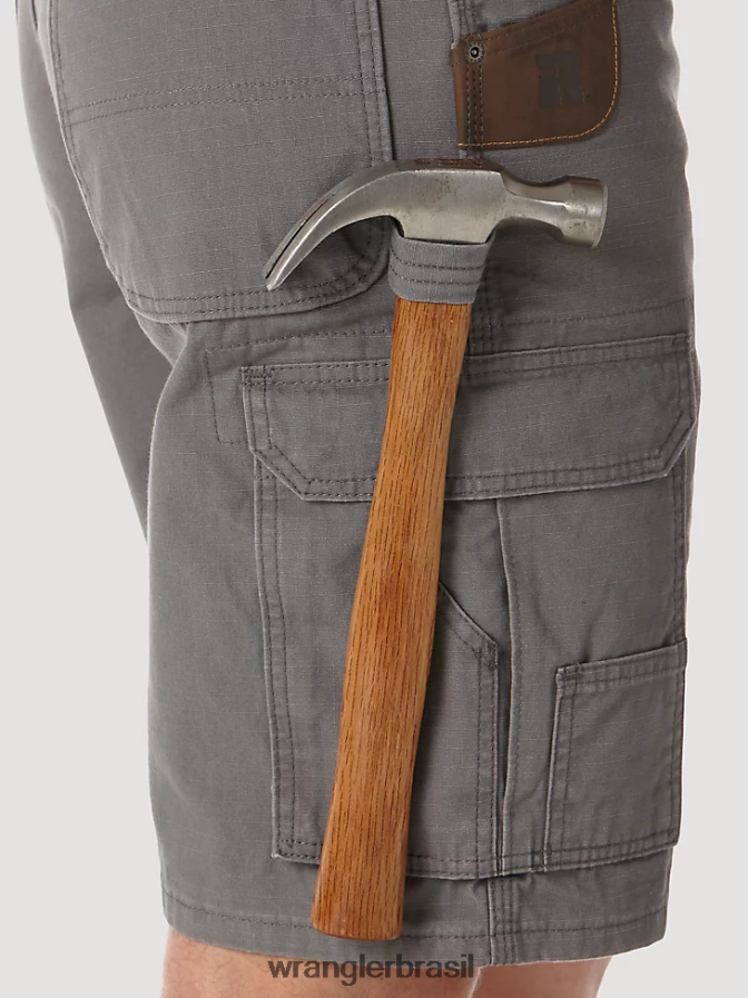 Wrangler Riggs roupa de trabalho ripstop ranger cargo short ardósia (3w360st) homens roupas 00LN6N523