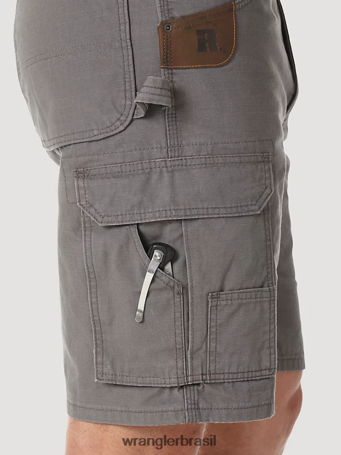 Wrangler Riggs roupa de trabalho ripstop ranger cargo short ardósia (3w360st) homens roupas 00LN6N523