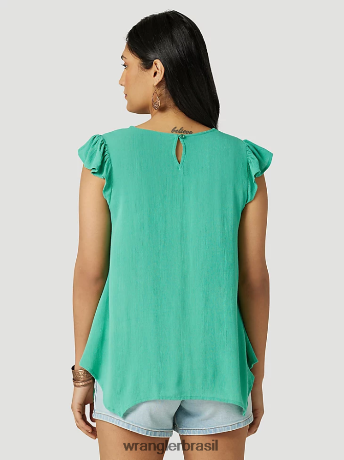 Wrangler atg by camiseta com capuz oceano (112331283) mulheres roupas 00LN6N900