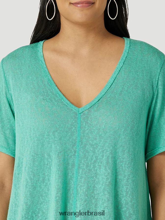 Wrangler atg by camiseta com capuz oceano (112331283) mulheres roupas 00LN6N900