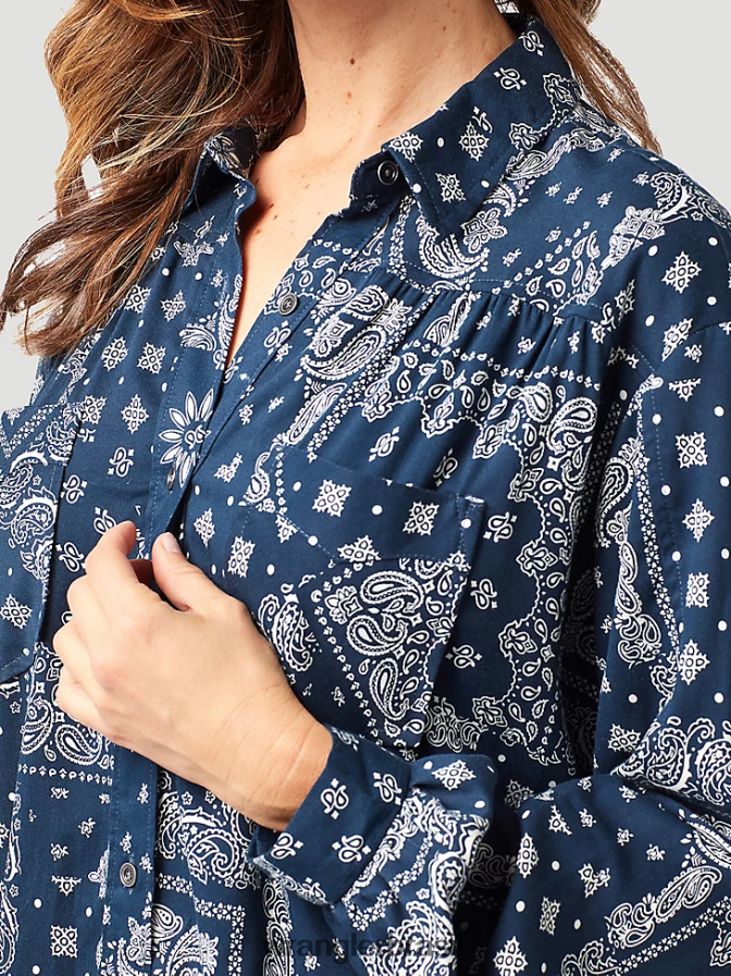 Wrangler atg by camiseta com capuz oceano (112331283) mulheres roupas 00LN6N900