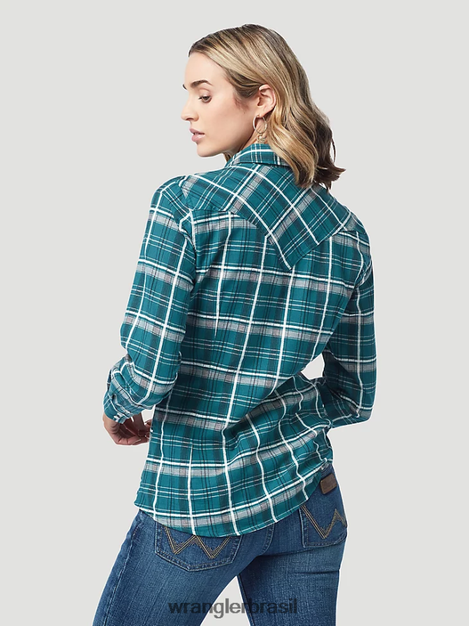 Wrangler atg by camiseta com capuz oceano (112331283) mulheres roupas 00LN6N900