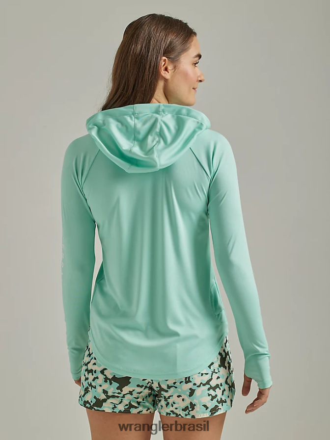Wrangler atg by camiseta com capuz oceano (112331283) mulheres roupas 00LN6N900