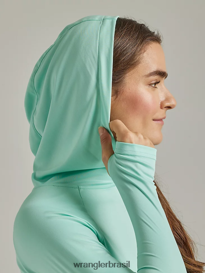 Wrangler atg by camiseta com capuz oceano (112331283) mulheres roupas 00LN6N900