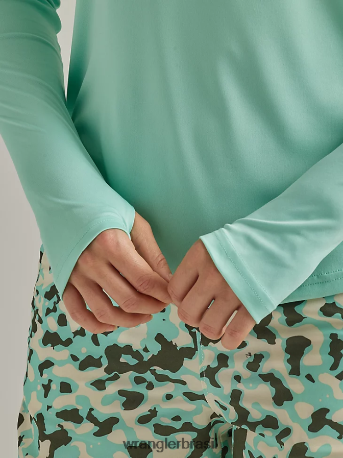 Wrangler atg by camiseta com capuz oceano (112331283) mulheres roupas 00LN6N905