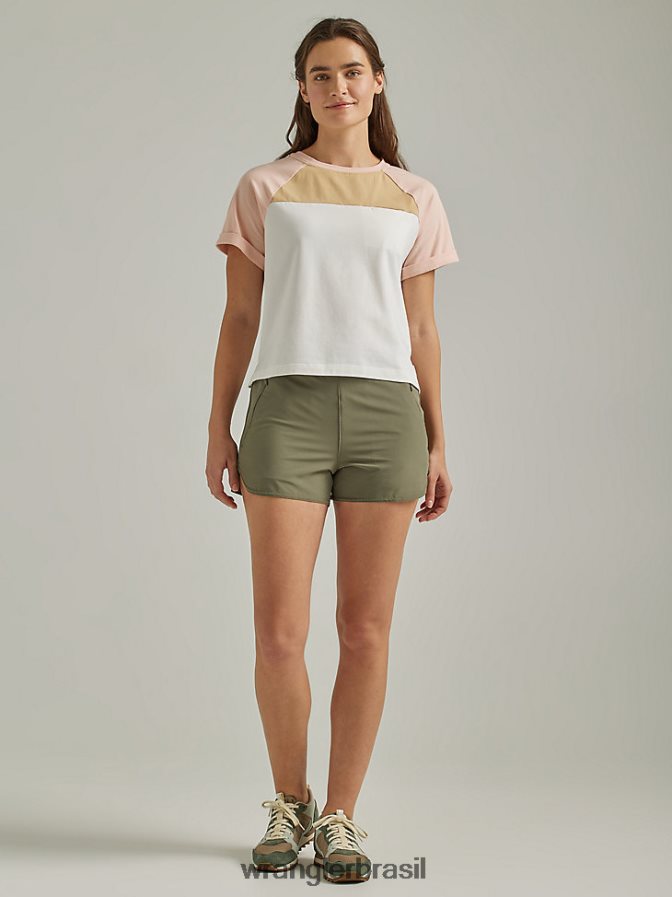 Wrangler atg pescador wingsail curto azeitona empoeirada (112333785) mulheres roupas 00LN6N845