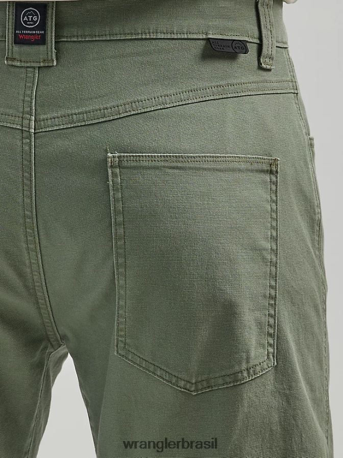 Wrangler calça atg cinco bolsos azeitona empoeirada (112331043) homens roupas 00LN6N637