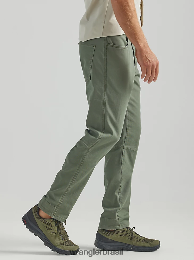 Wrangler calça atg cinco bolsos azeitona empoeirada (112331043) homens roupas 00LN6N637
