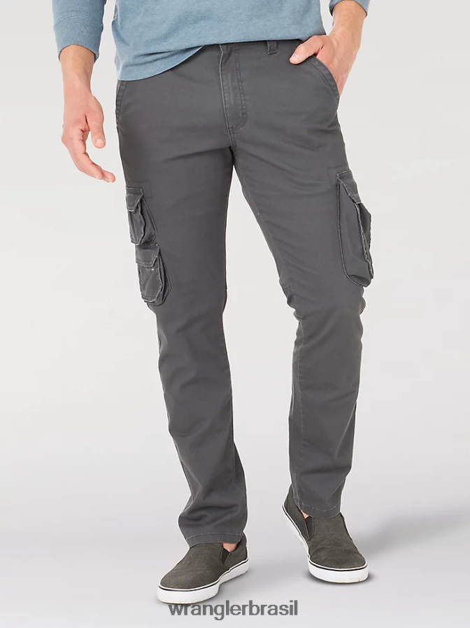 Wrangler calça cargo flex cônica asfalto (70dywas) homens roupas 00LN6N225