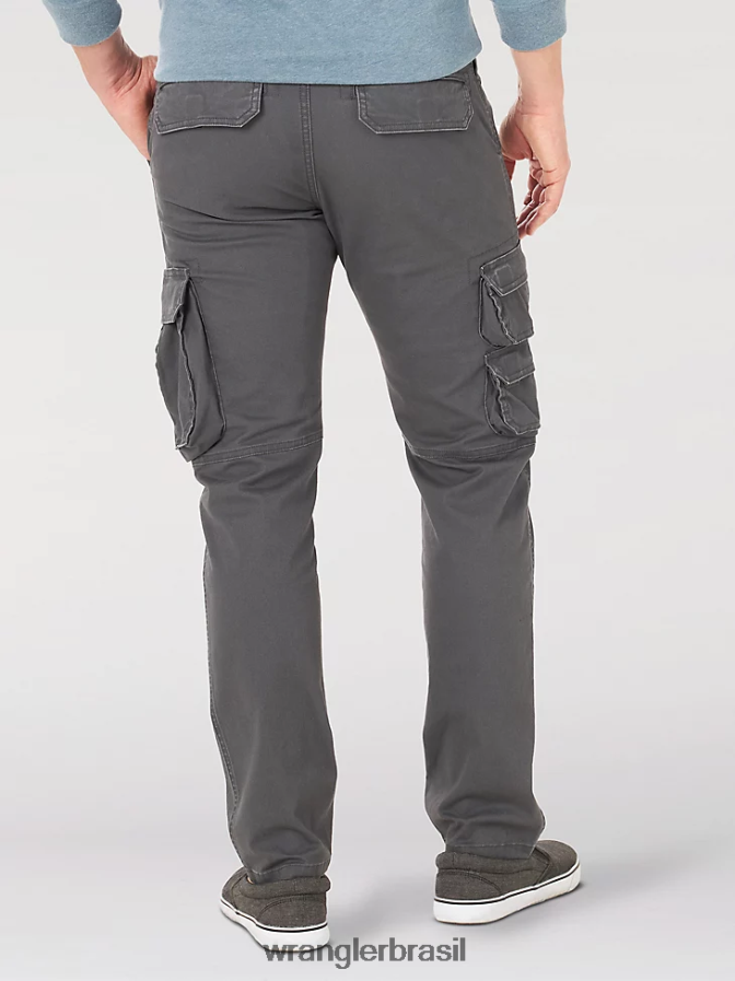 Wrangler calça cargo flex cônica asfalto (70dywas) homens roupas 00LN6N225