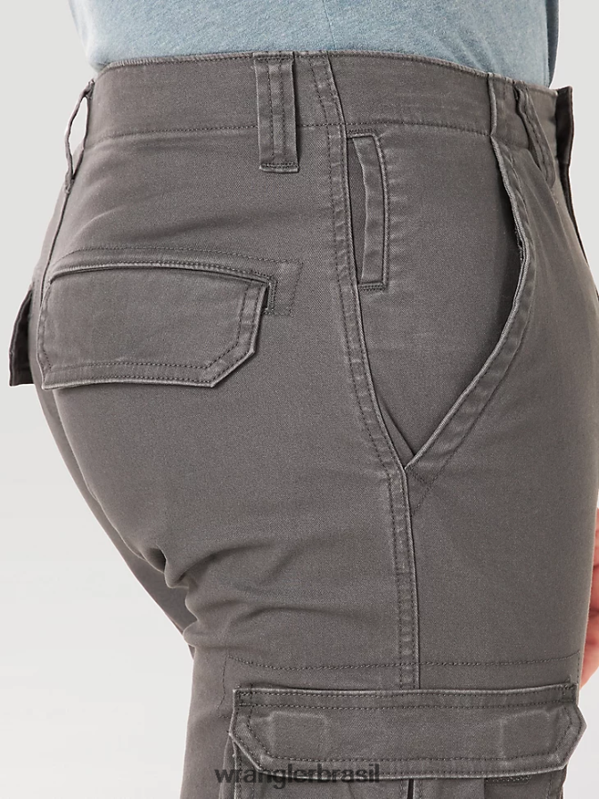 Wrangler calça cargo flex cônica asfalto (70dywas) homens roupas 00LN6N225