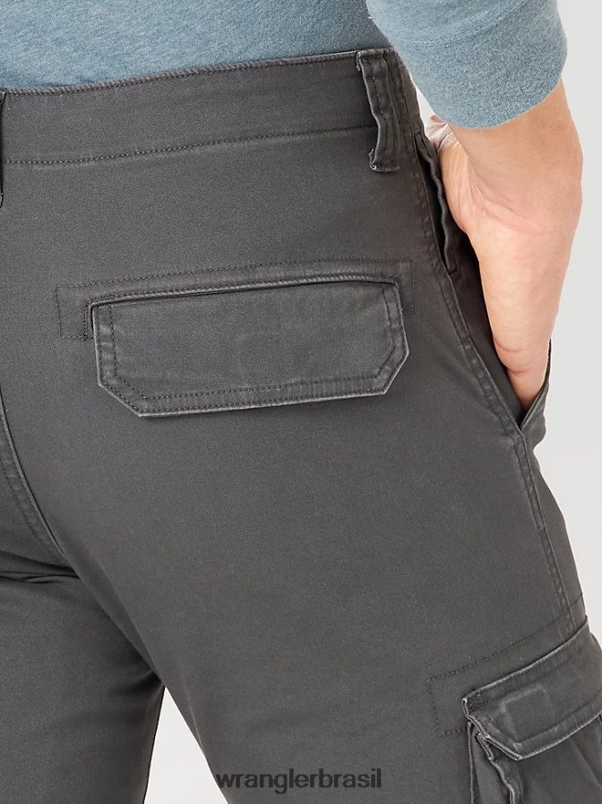 Wrangler calça cargo flex cônica asfalto (70dywas) homens roupas 00LN6N225