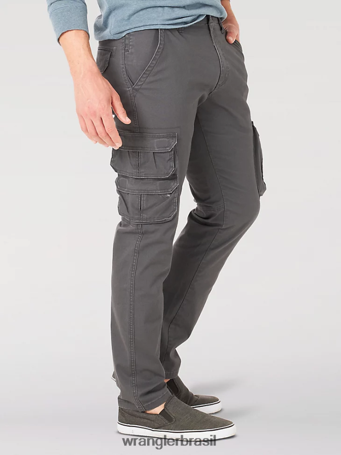 Wrangler calça cargo flex cônica asfalto (70dywas) homens roupas 00LN6N225