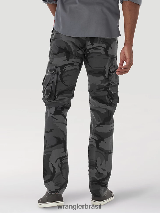 Wrangler calça cargo flex cônica camuflagem antracite (70dywgl) homens roupas 00LN6N227