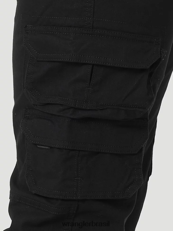 Wrangler calça cargo flex cônica preto (112326301) homens roupas 00LN6N229