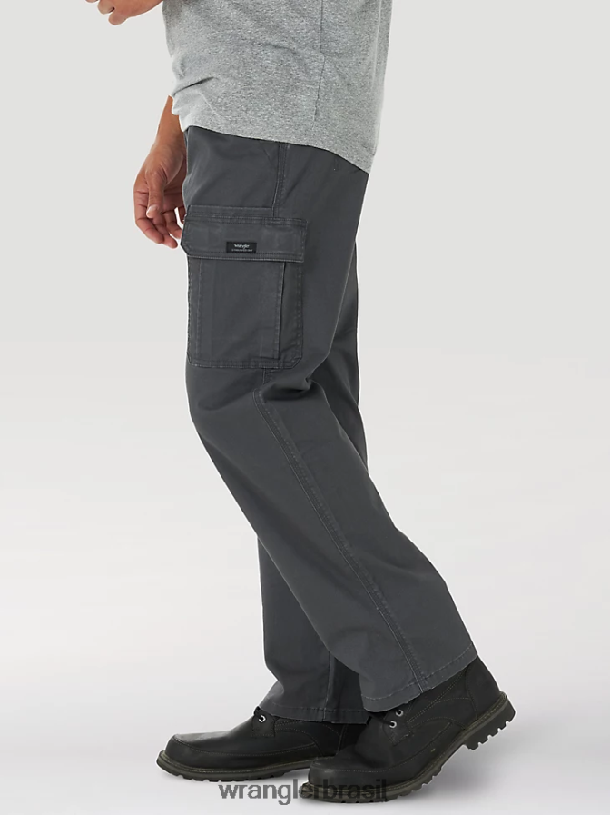 Wrangler calça cargo flex premium cinco estrelas com ajuste relaxado antricita (70abwah) homens roupas 00LN6N222