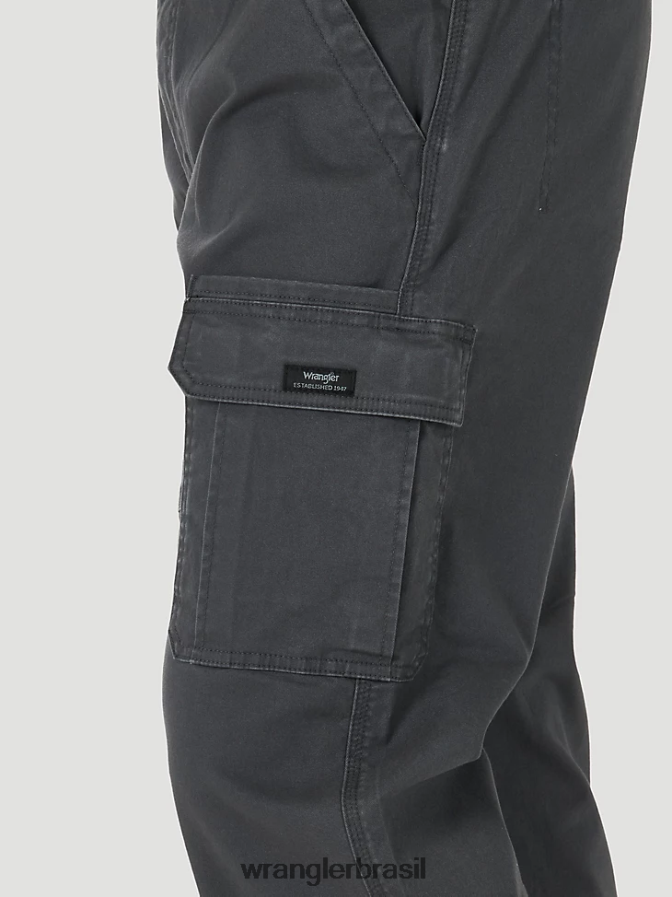 Wrangler calça cargo flex premium cinco estrelas com ajuste relaxado antricita (70abwah) homens roupas 00LN6N222