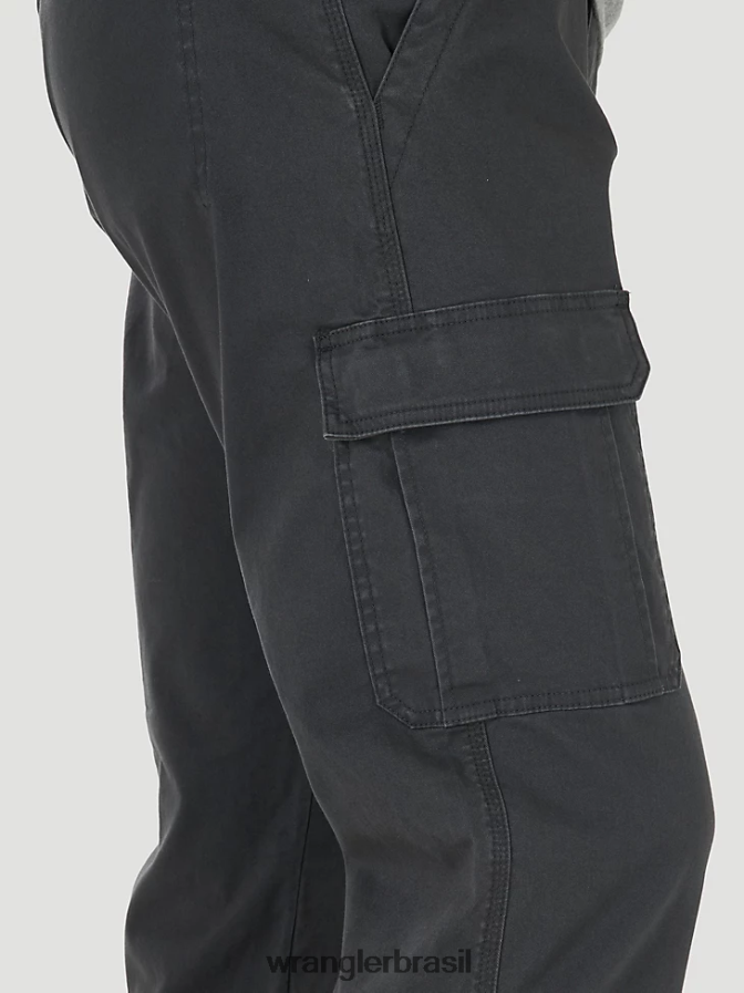 Wrangler calça cargo flex premium cinco estrelas com ajuste relaxado antricita (70abwah) homens roupas 00LN6N222