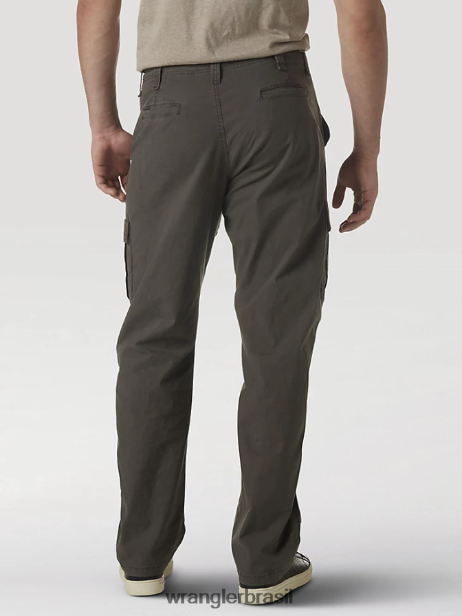 Wrangler calça cargo flex premium cinco estrelas com ajuste relaxado azeitona monótona (70abwod) homens roupas 00LN6N221