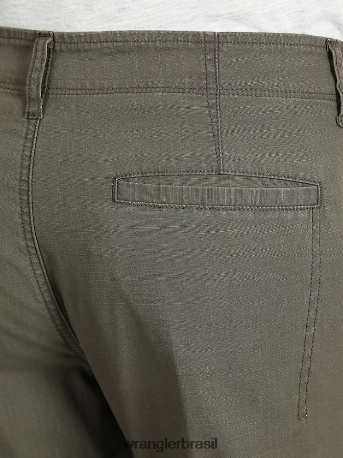 Wrangler calça cargo flex premium cinco estrelas com ajuste relaxado azeitona monótona (70abwod) homens roupas 00LN6N221