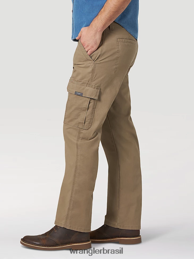 Wrangler calça cargo flex premium cinco estrelas com ajuste relaxado cevada (70abwby) homens roupas 00LN6N223