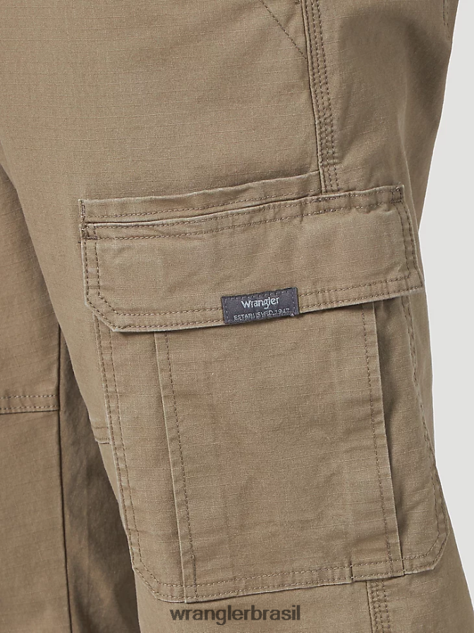 Wrangler calça cargo flex premium cinco estrelas com ajuste relaxado cevada (70abwby) homens roupas 00LN6N223