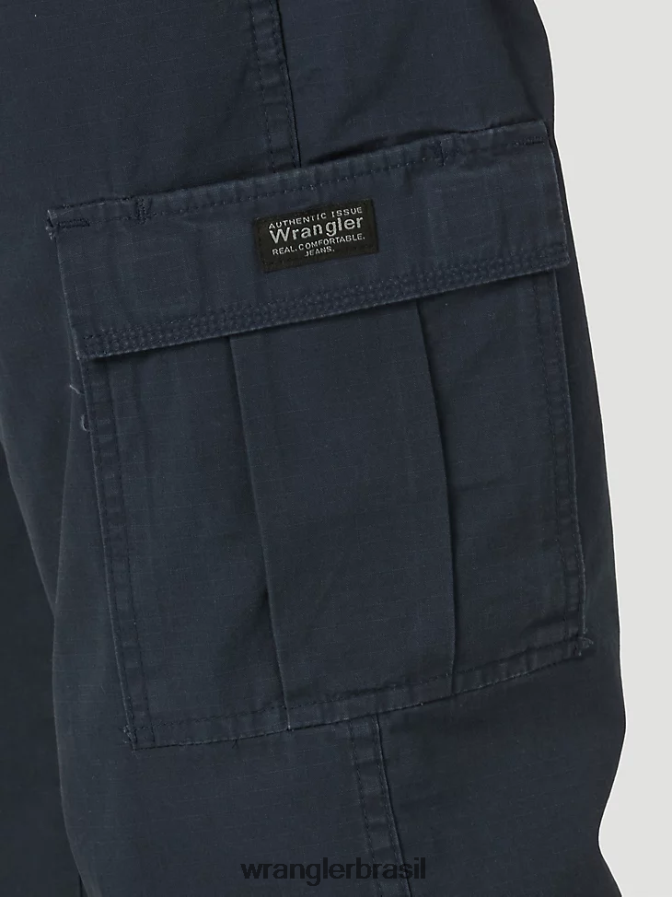 Wrangler calça cargo flex premium cinco estrelas com ajuste relaxado marinha (70ab0nv) homens roupas 00LN6N224