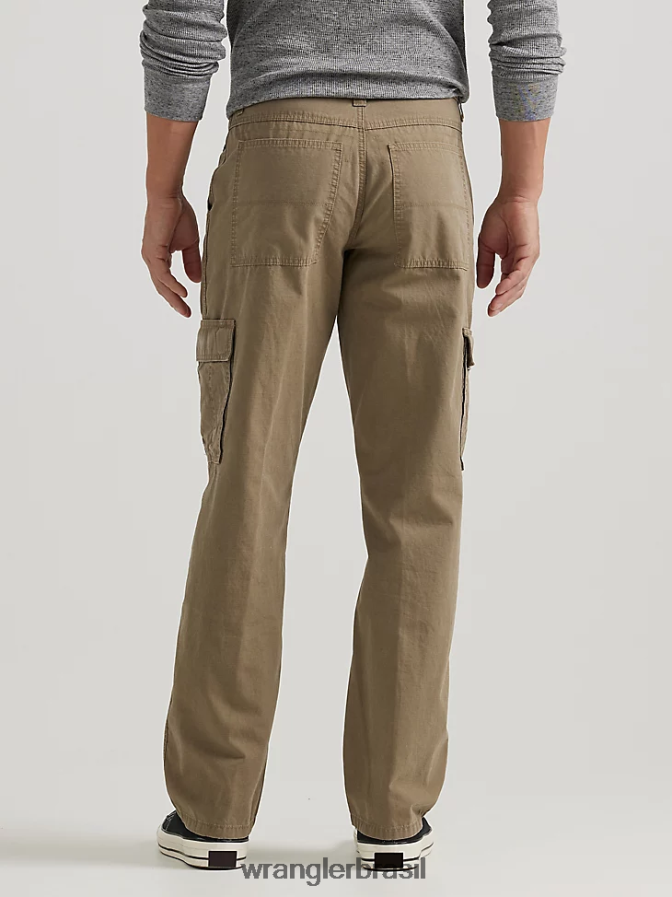 Wrangler calça cargo relaxada autêntica cevada (10zm6lgml) homens roupas 00LN6N246