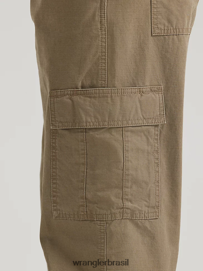 Wrangler calça cargo relaxada autêntica cevada (10zm6lgml) homens roupas 00LN6N246