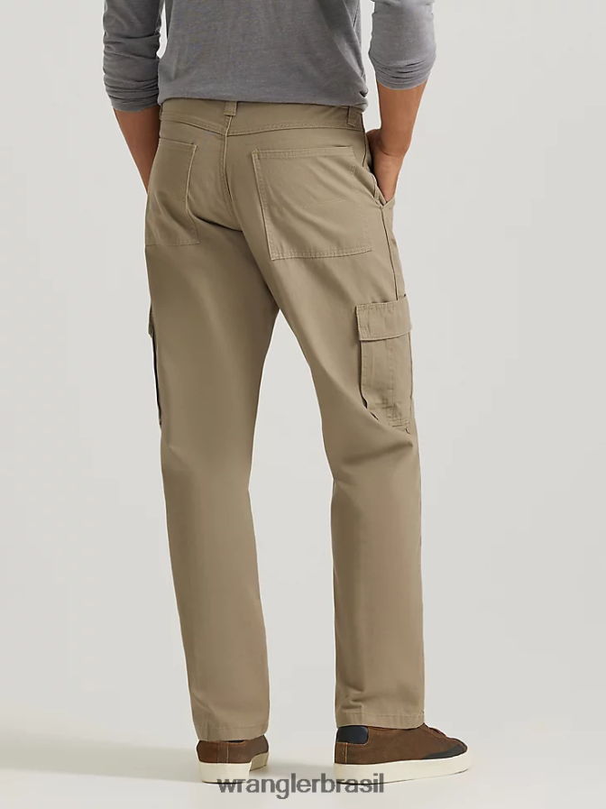Wrangler calça cargo relaxada autêntica cáqui britânico (10zm6lgbh) homens roupas 00LN6N244